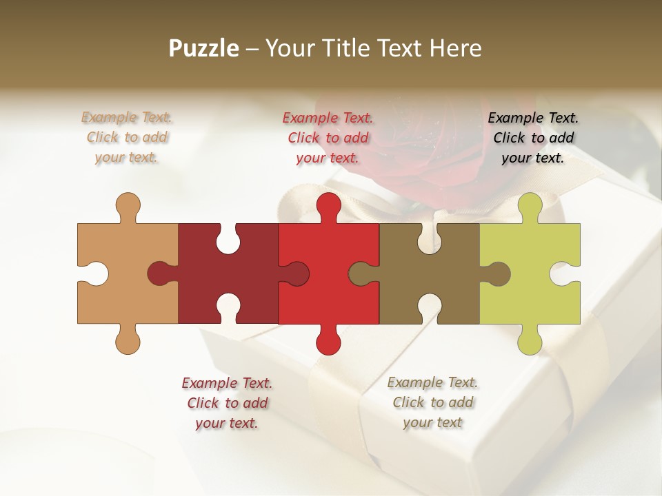 Horizontal Golden Romantic PowerPoint Template