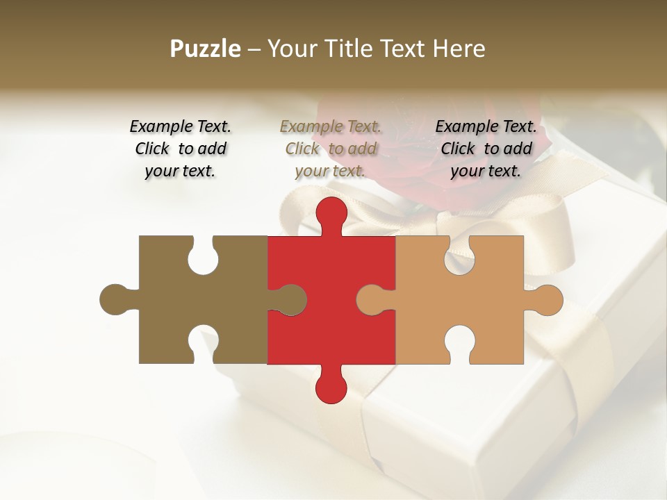 Horizontal Golden Romantic PowerPoint Template