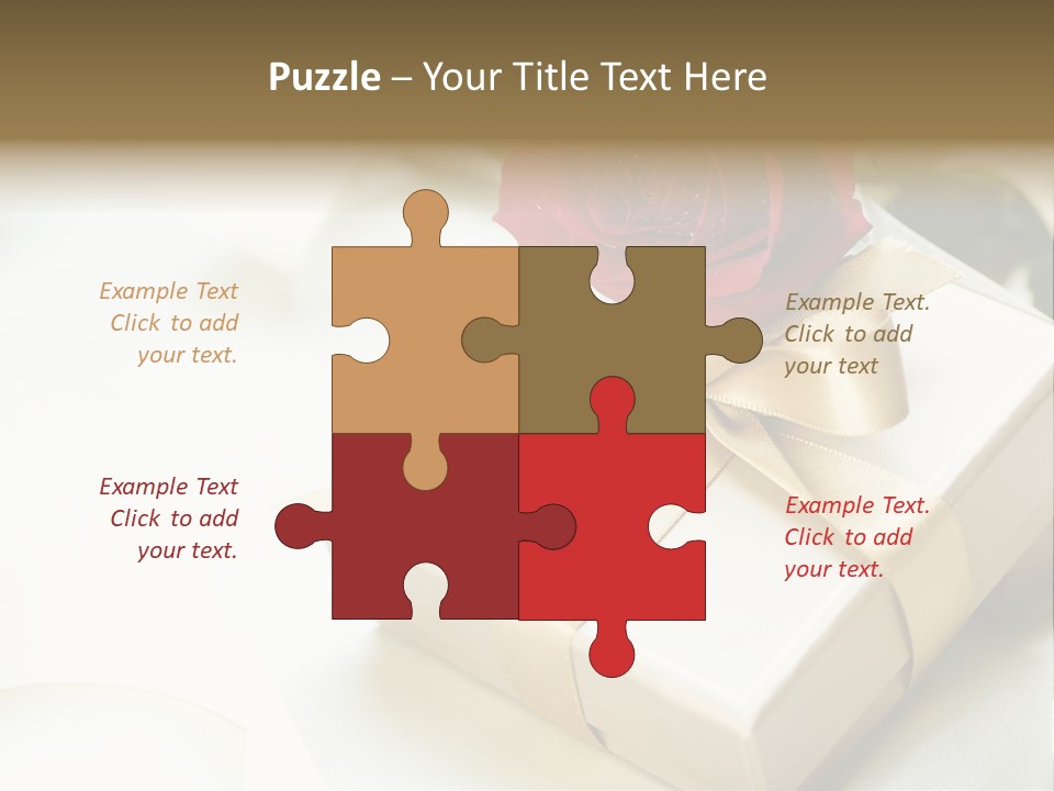 Horizontal Golden Romantic PowerPoint Template