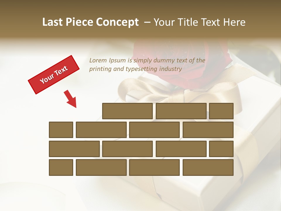 Horizontal Golden Romantic PowerPoint Template