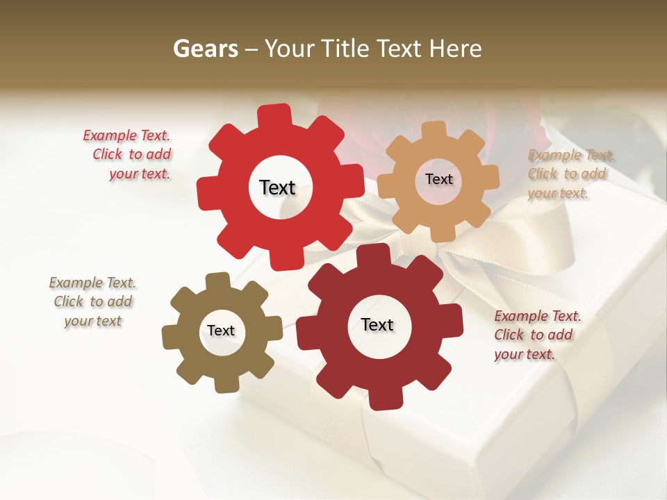 Horizontal Golden Romantic PowerPoint Template