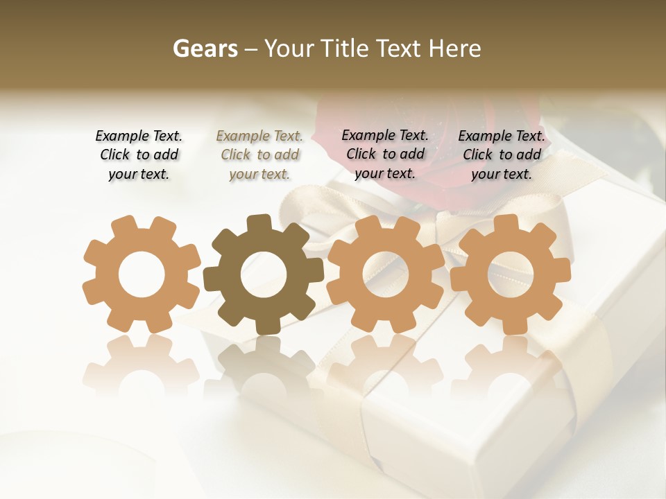 Horizontal Golden Romantic PowerPoint Template