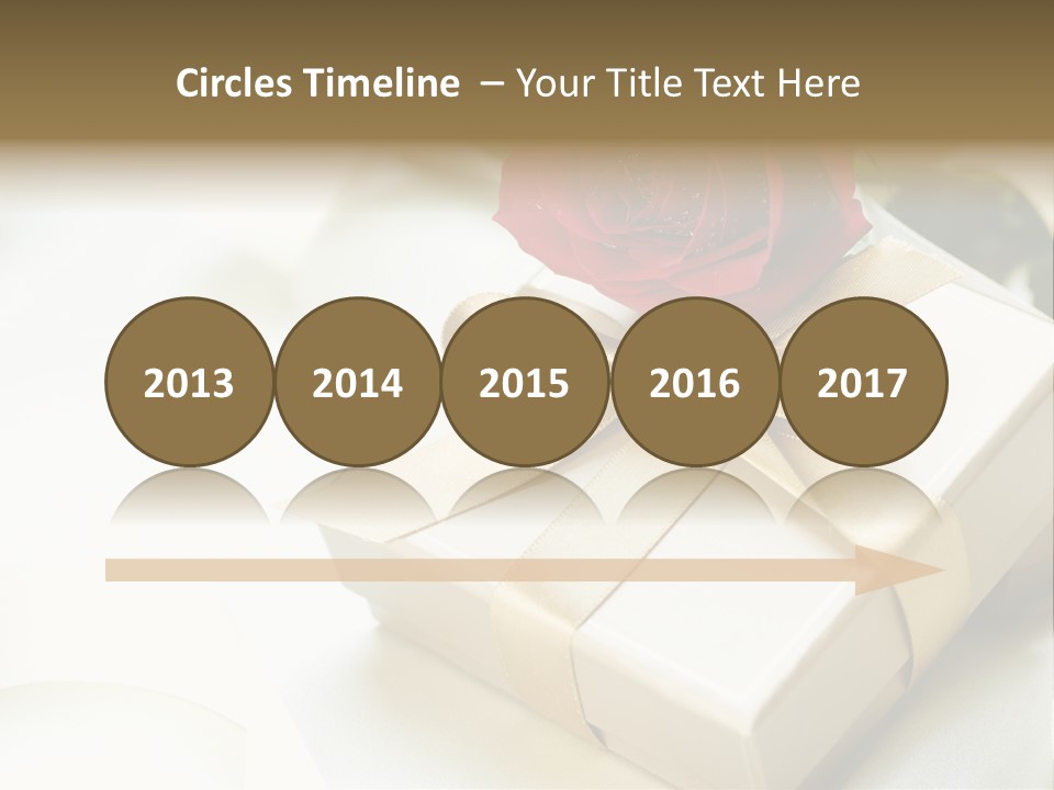 Horizontal Golden Romantic PowerPoint Template