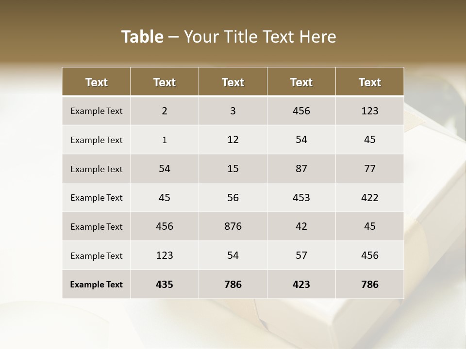 Horizontal Golden Romantic PowerPoint Template
