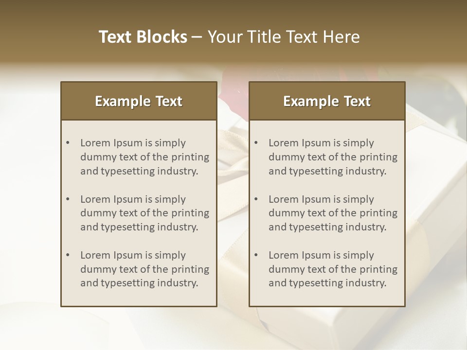 Horizontal Golden Romantic PowerPoint Template