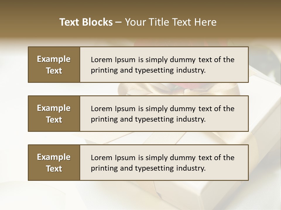 Horizontal Golden Romantic PowerPoint Template
