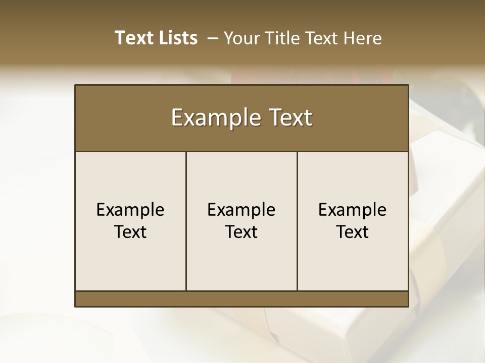 Horizontal Golden Romantic PowerPoint Template