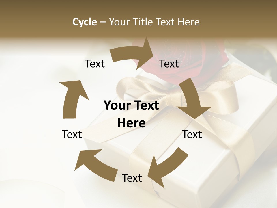 Horizontal Golden Romantic PowerPoint Template