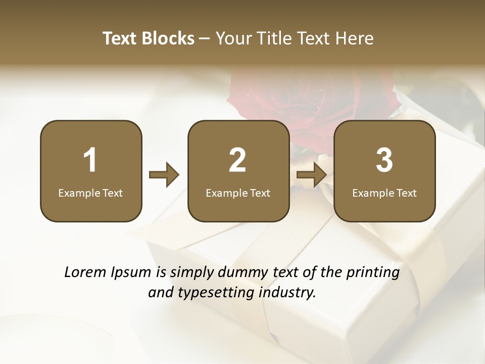 Horizontal Golden Romantic PowerPoint Template