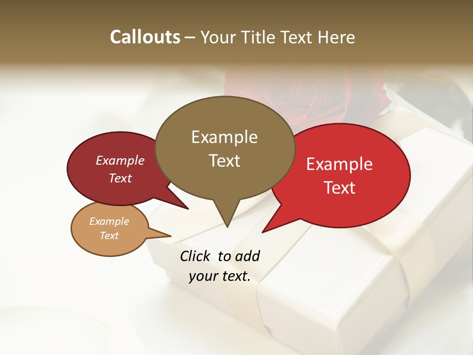 Horizontal Golden Romantic PowerPoint Template