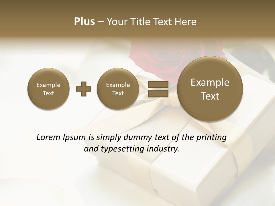 Horizontal Golden Romantic PowerPoint Template