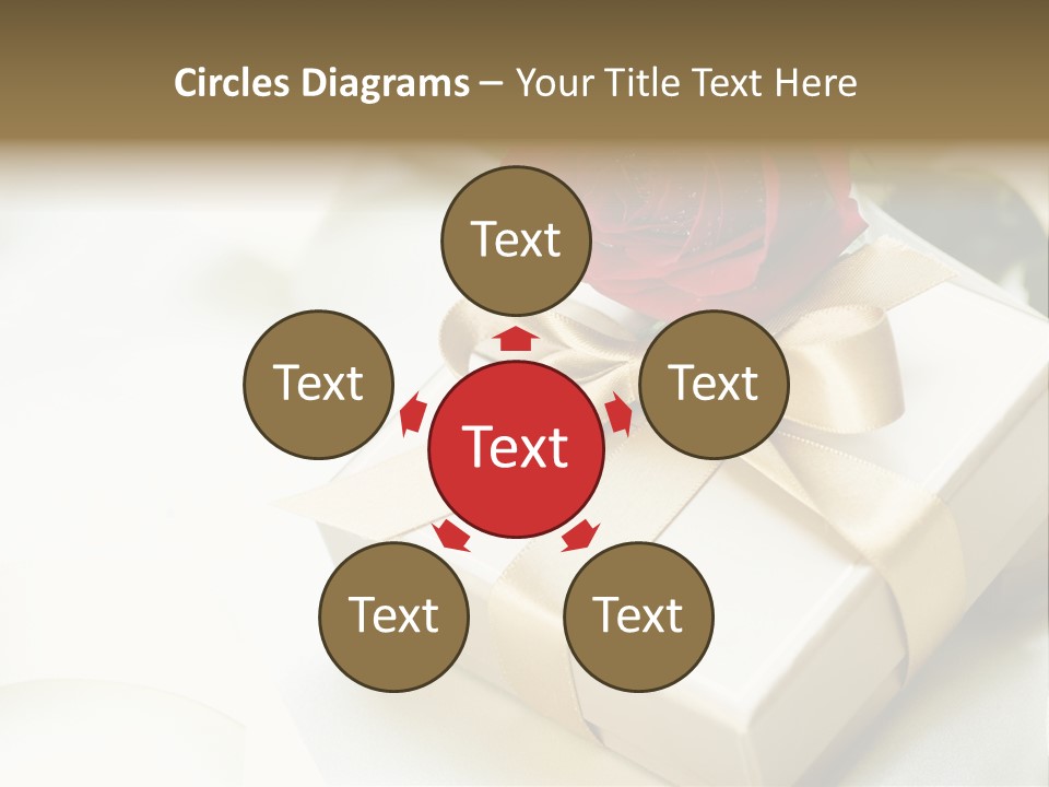 Horizontal Golden Romantic PowerPoint Template