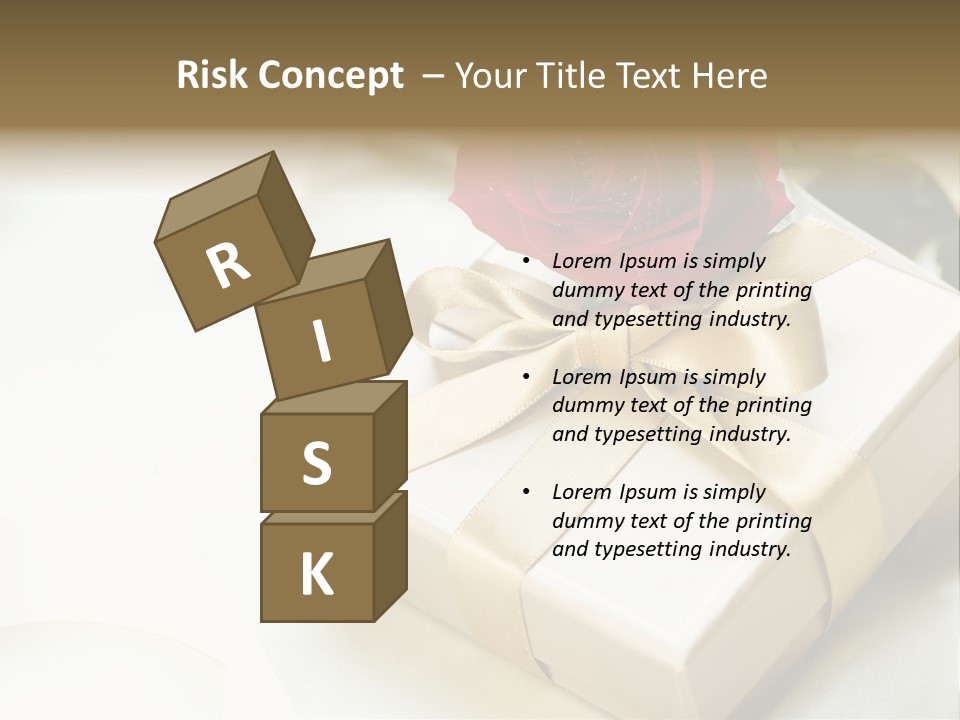 Horizontal Golden Romantic PowerPoint Template