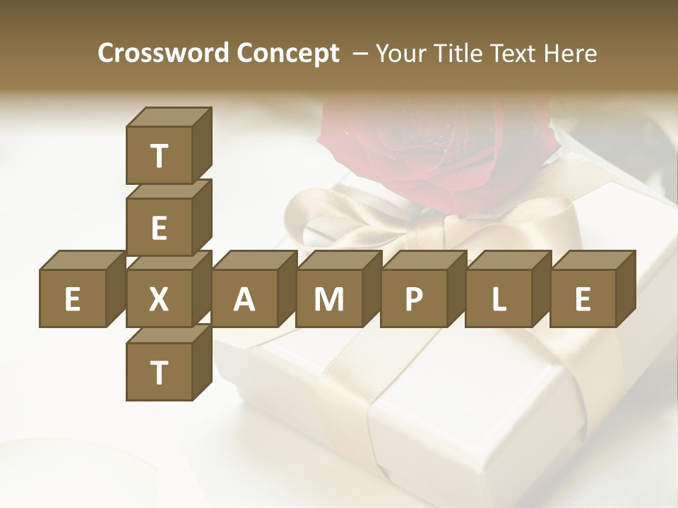 Horizontal Golden Romantic PowerPoint Template