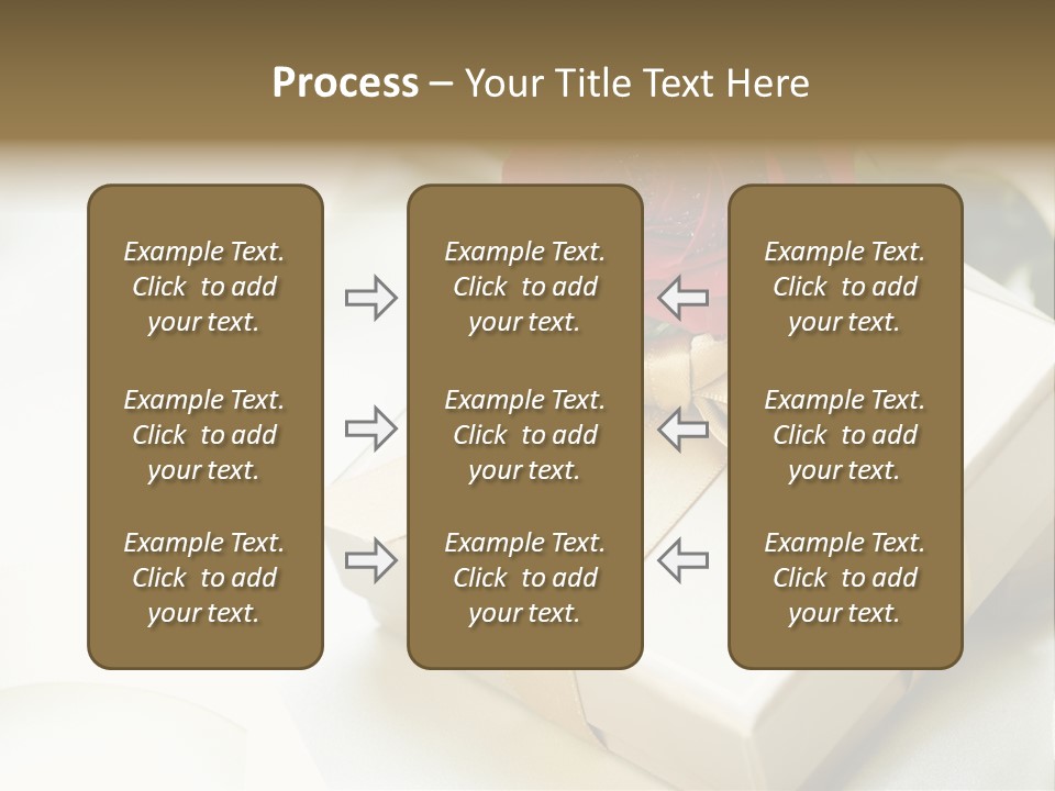 Horizontal Golden Romantic PowerPoint Template