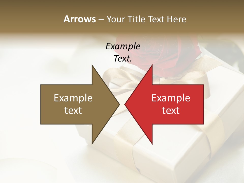 Horizontal Golden Romantic PowerPoint Template