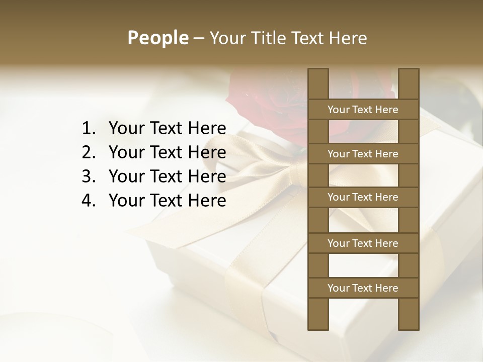Horizontal Golden Romantic PowerPoint Template
