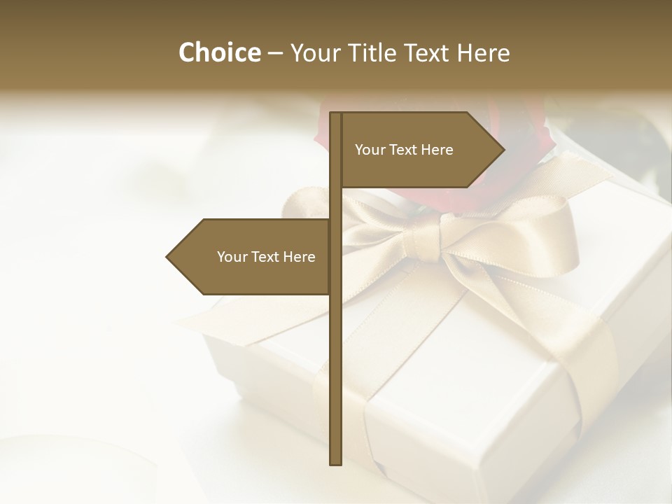 Horizontal Golden Romantic PowerPoint Template