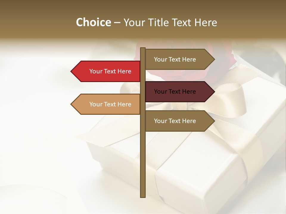 Horizontal Golden Romantic PowerPoint Template