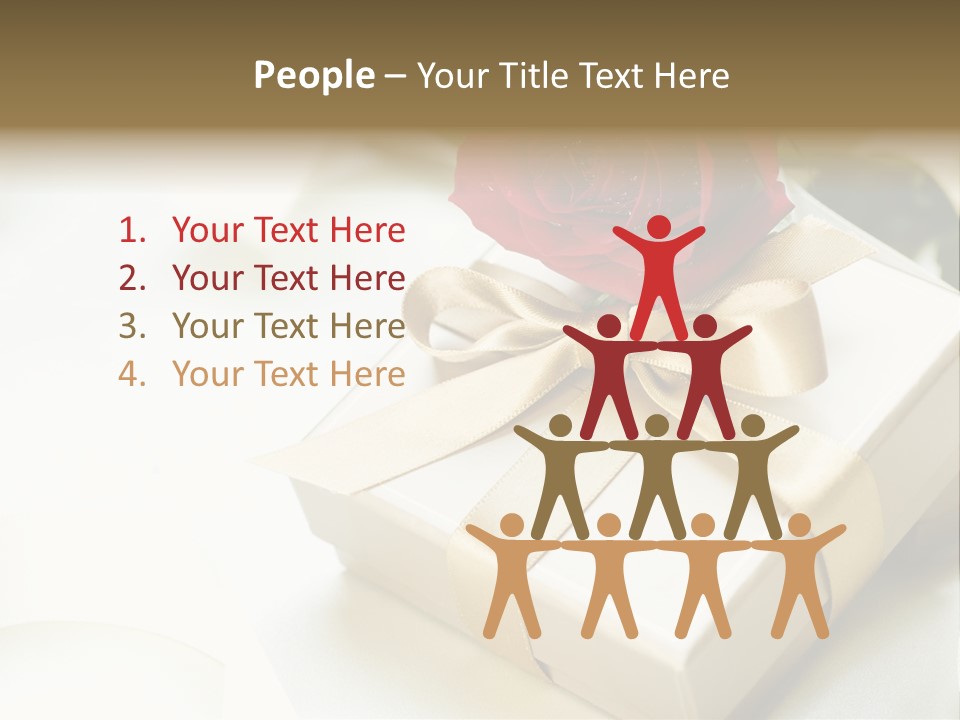 Horizontal Golden Romantic PowerPoint Template