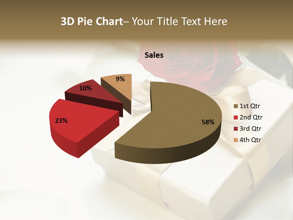 Horizontal Golden Romantic PowerPoint Template