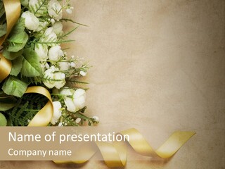 Decoration Border Bouquet PowerPoint Template