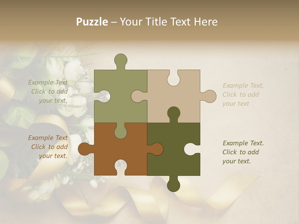 Decoration Border Bouquet PowerPoint Template