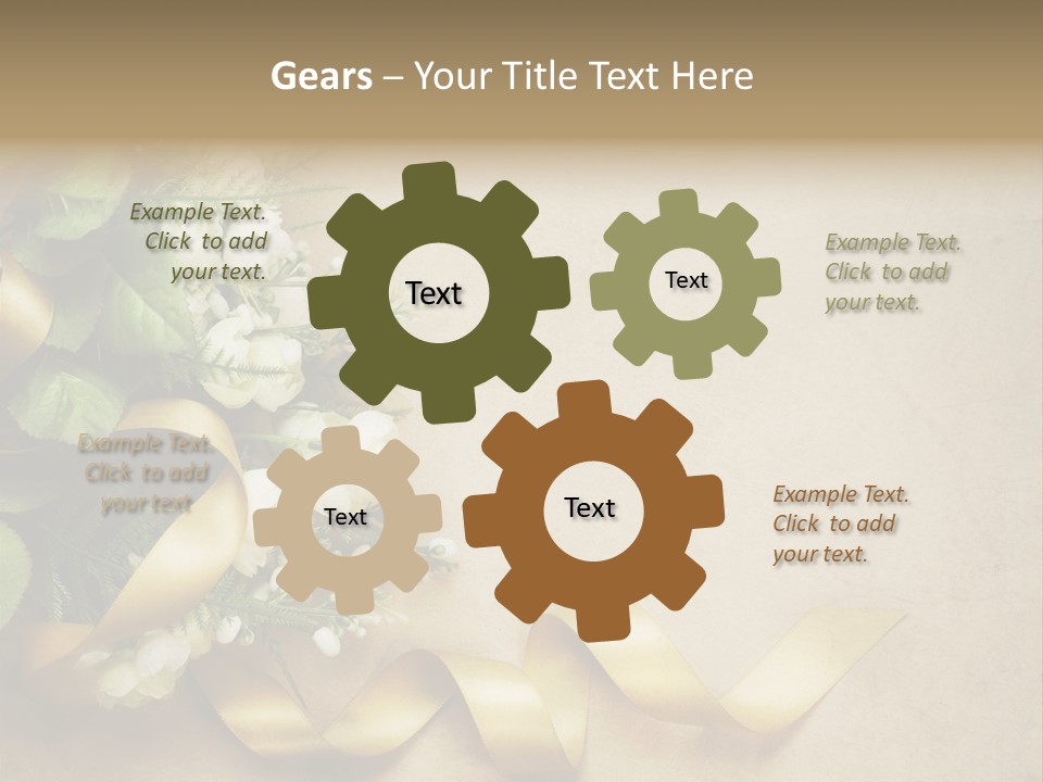 Decoration Border Bouquet PowerPoint Template