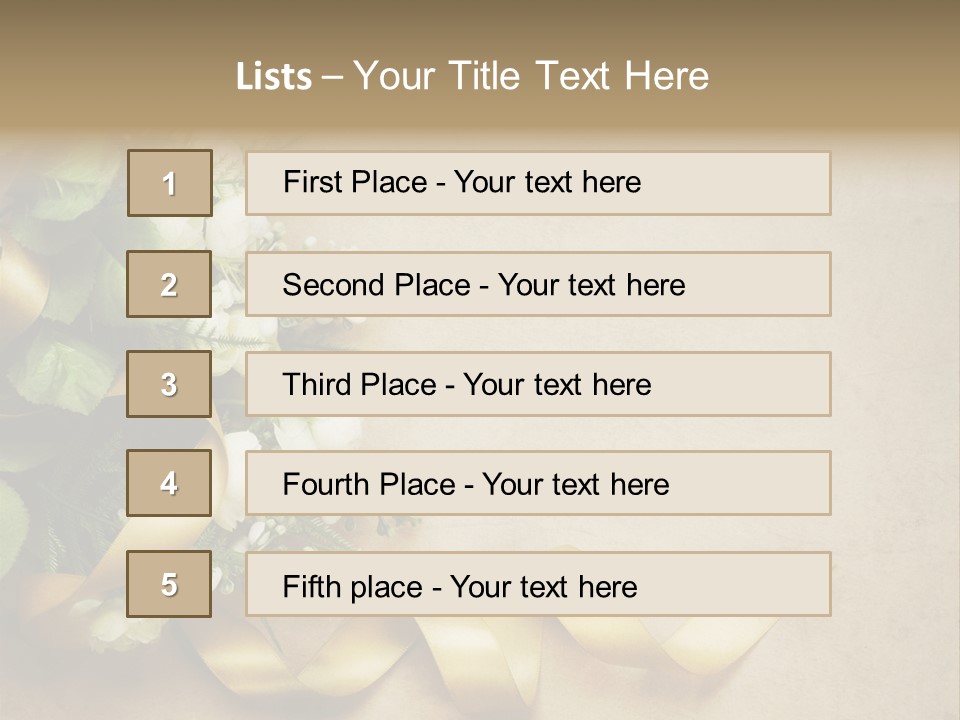 Decoration Border Bouquet PowerPoint Template