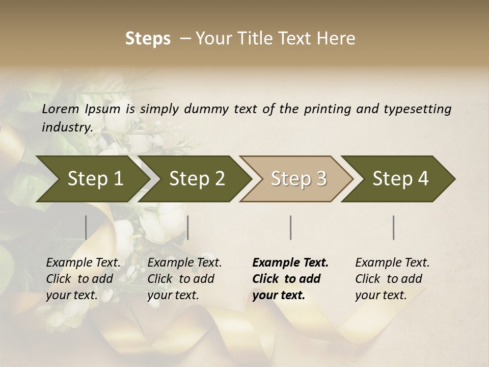 Decoration Border Bouquet PowerPoint Template
