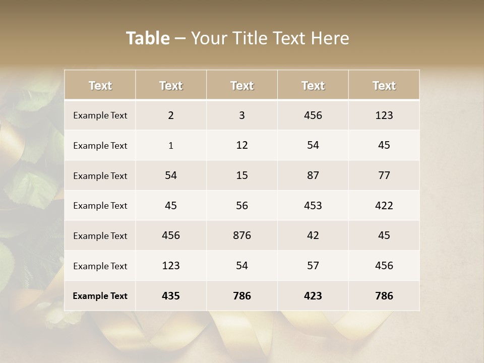 Decoration Border Bouquet PowerPoint Template