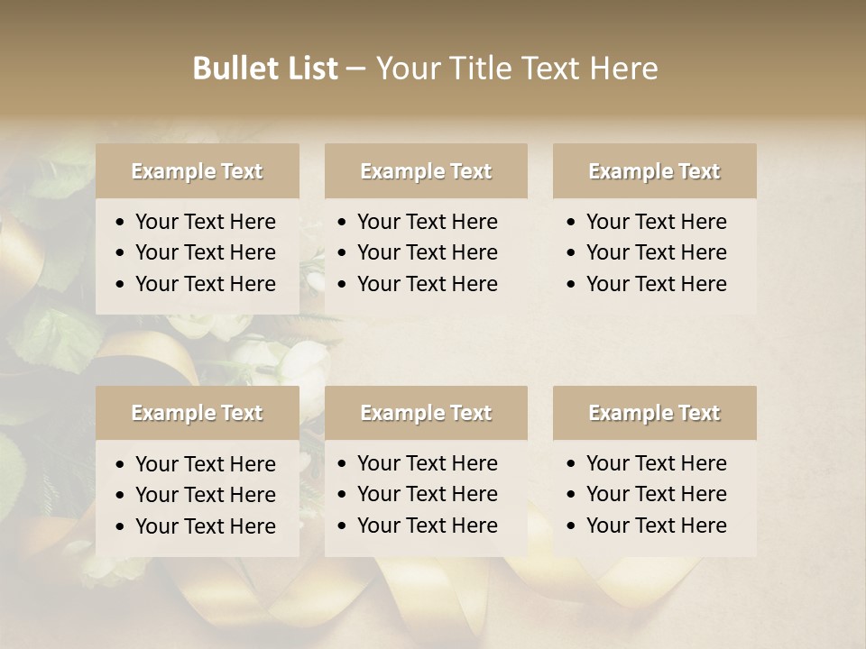 Decoration Border Bouquet PowerPoint Template