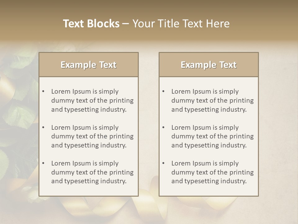 Decoration Border Bouquet PowerPoint Template