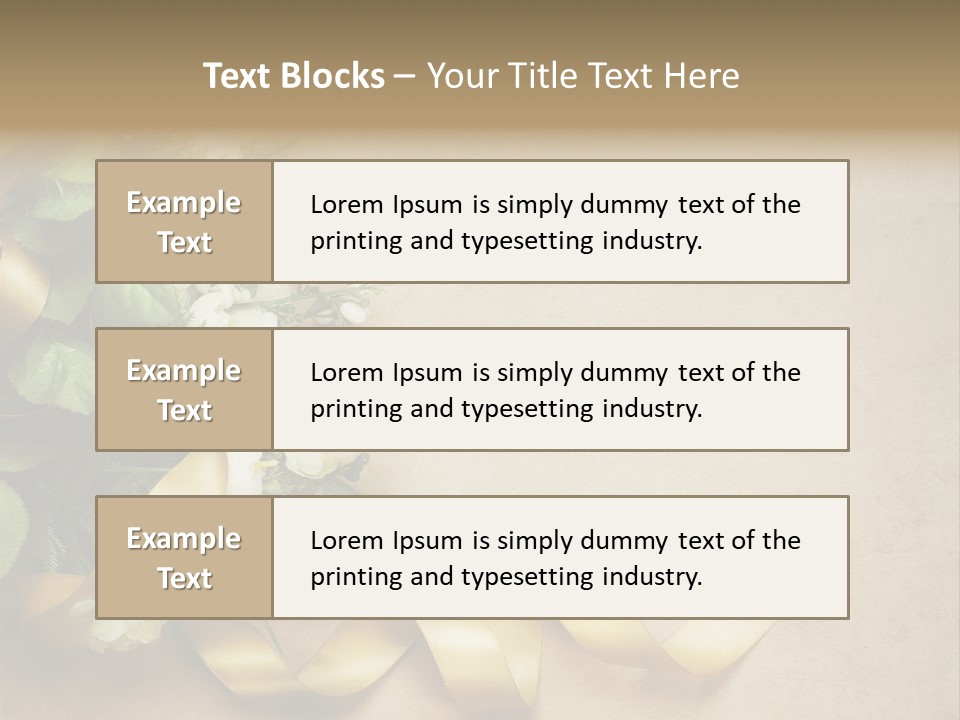 Decoration Border Bouquet PowerPoint Template