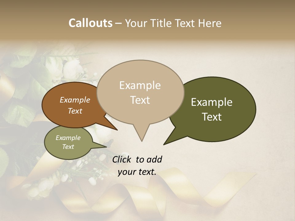 Decoration Border Bouquet PowerPoint Template