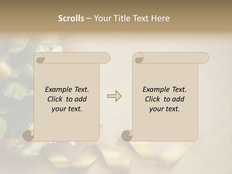 Decoration Border Bouquet PowerPoint Template