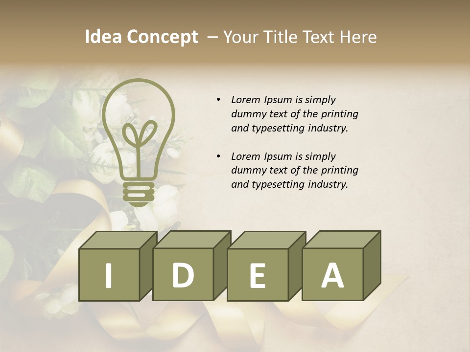 Decoration Border Bouquet PowerPoint Template