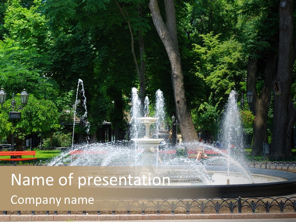 Photoshop Fountain PowerPoint Template