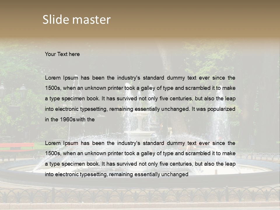 Photoshop Fountain PowerPoint Template