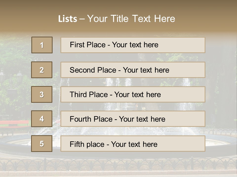 Photoshop Fountain PowerPoint Template