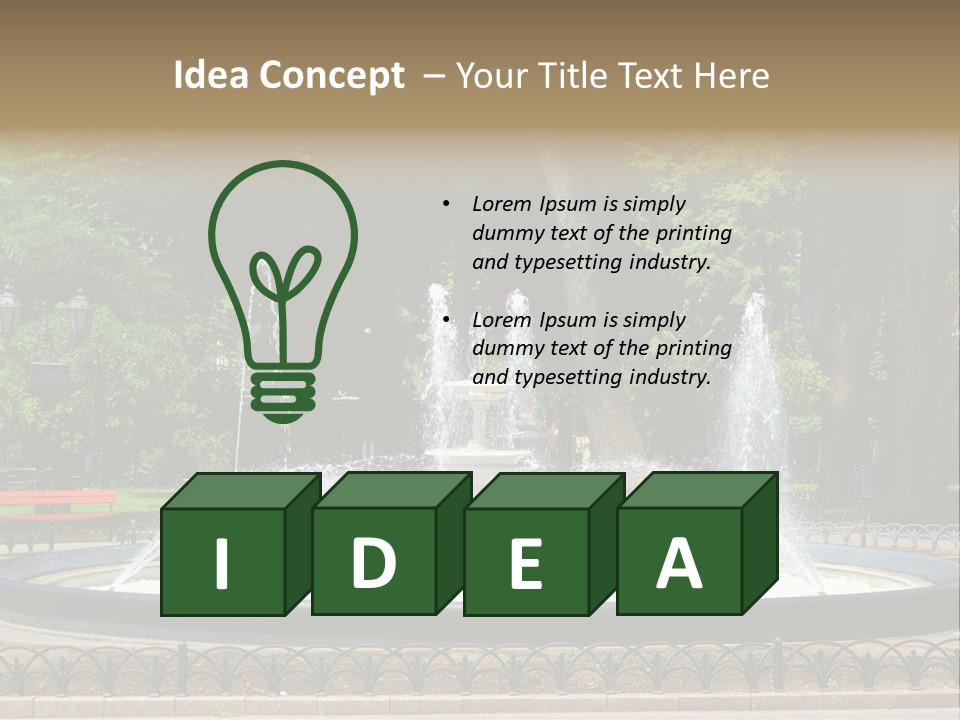 Photoshop Fountain PowerPoint Template