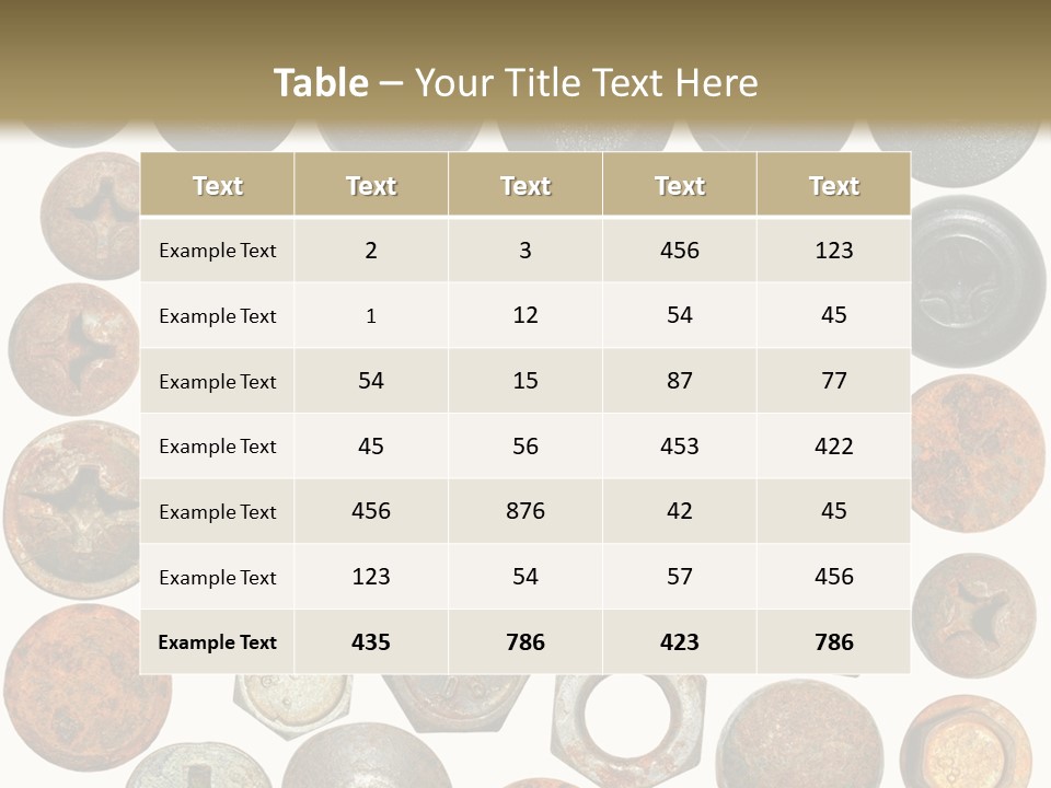 Screw Head Clip Art PowerPoint Template