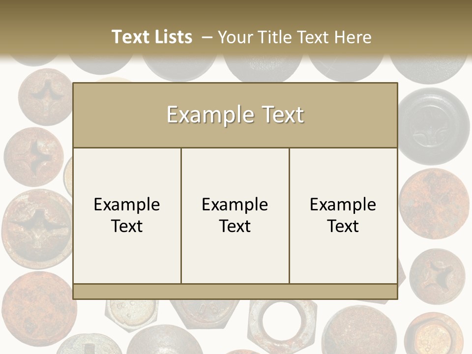 Screw Head Clip Art PowerPoint Template