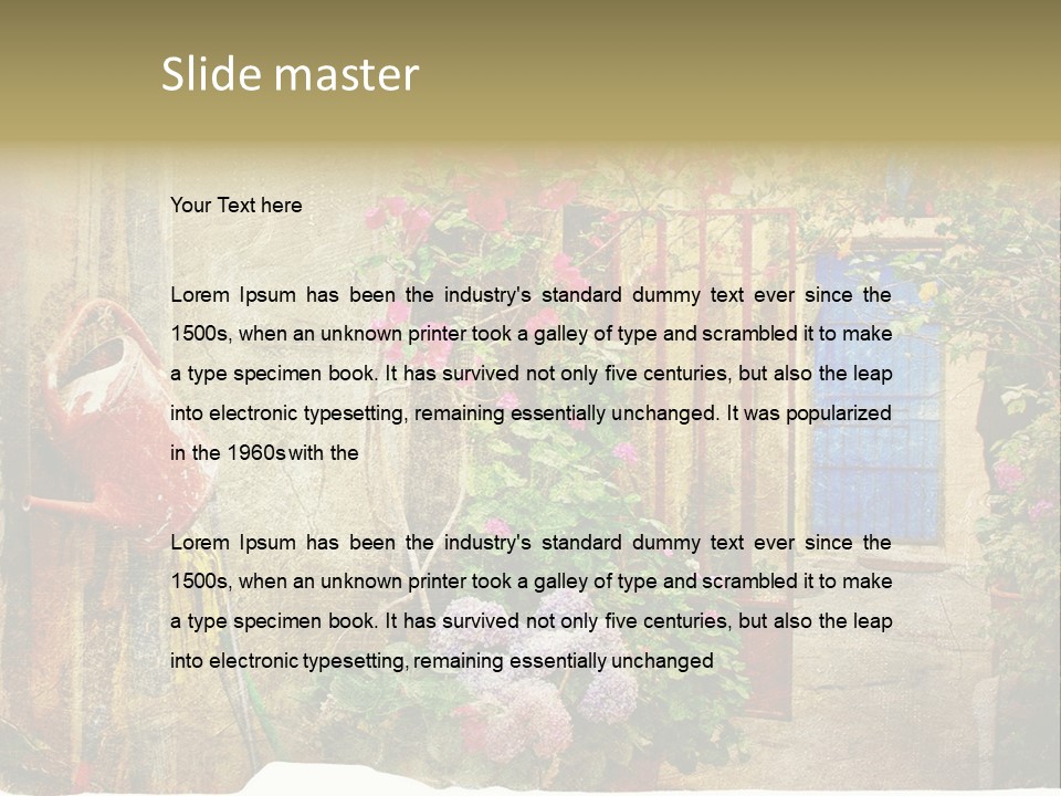 Greek Courtyards PowerPoint Template