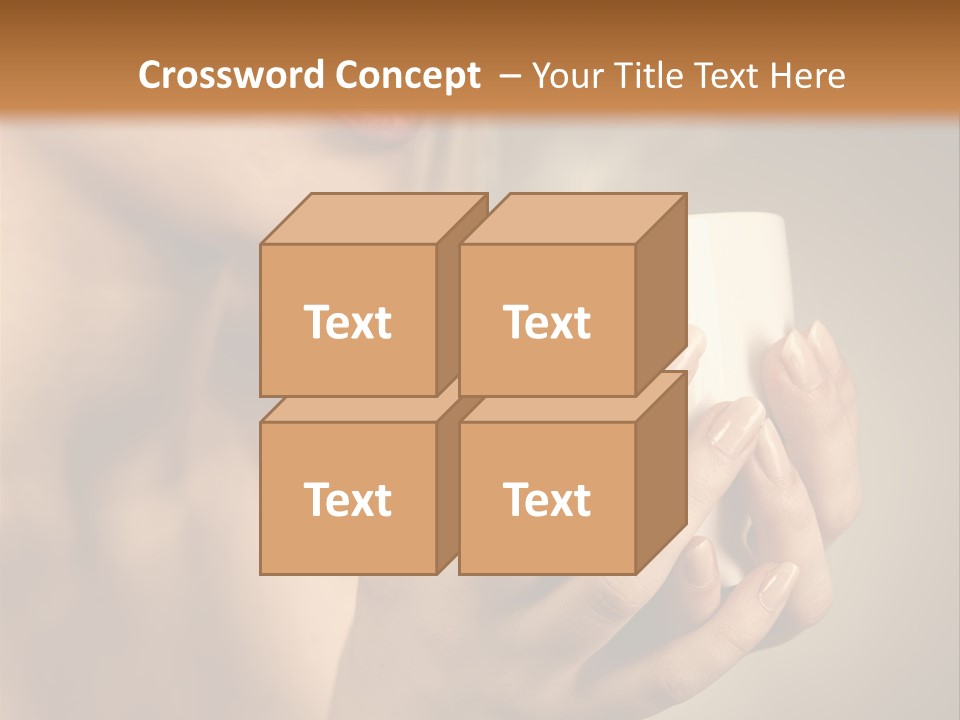 Holding Cup PowerPoint Template