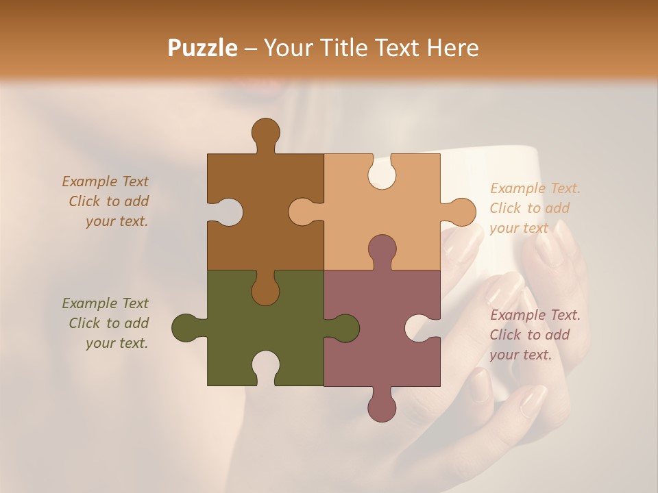 Holding Cup PowerPoint Template