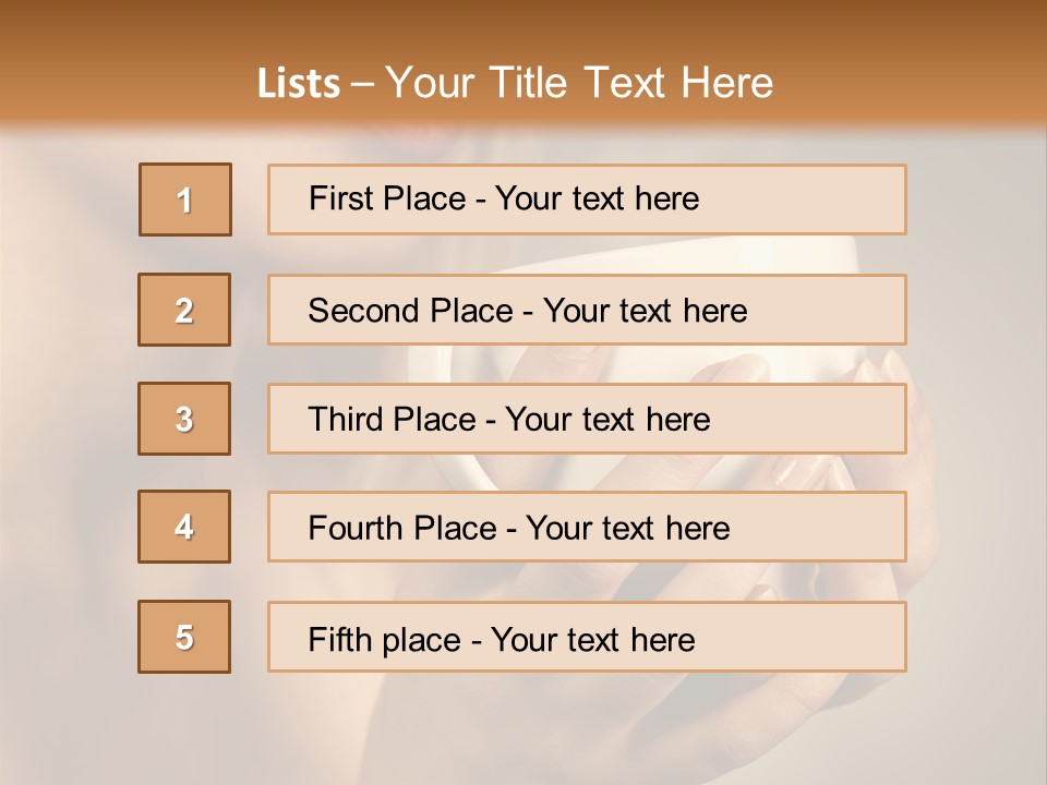 Holding Cup PowerPoint Template