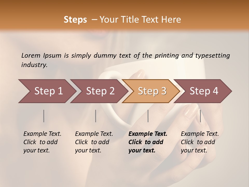 Holding Cup PowerPoint Template