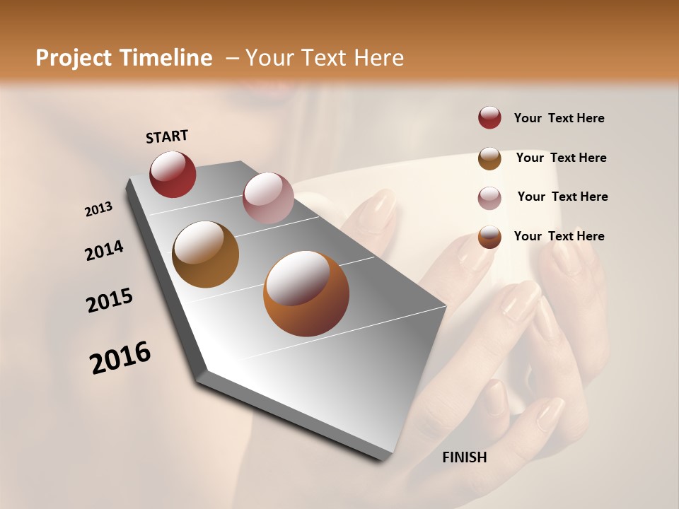 Holding Cup PowerPoint Template