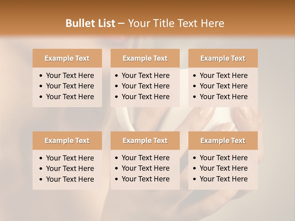 Holding Cup PowerPoint Template